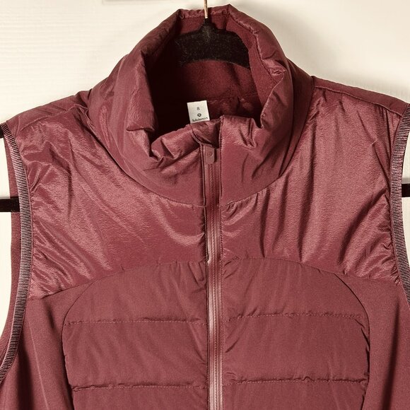 Lululemon Womens Vest Down For It All Goose Down Vest Size 8 D.Red 700 Fill $148 - Picture 5 of 13
